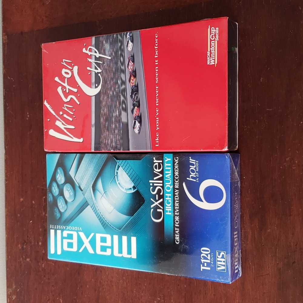 NWT Maxwell VHS Tape & NWT Nascar 50th Anniversary Winston Cup VHS Tape